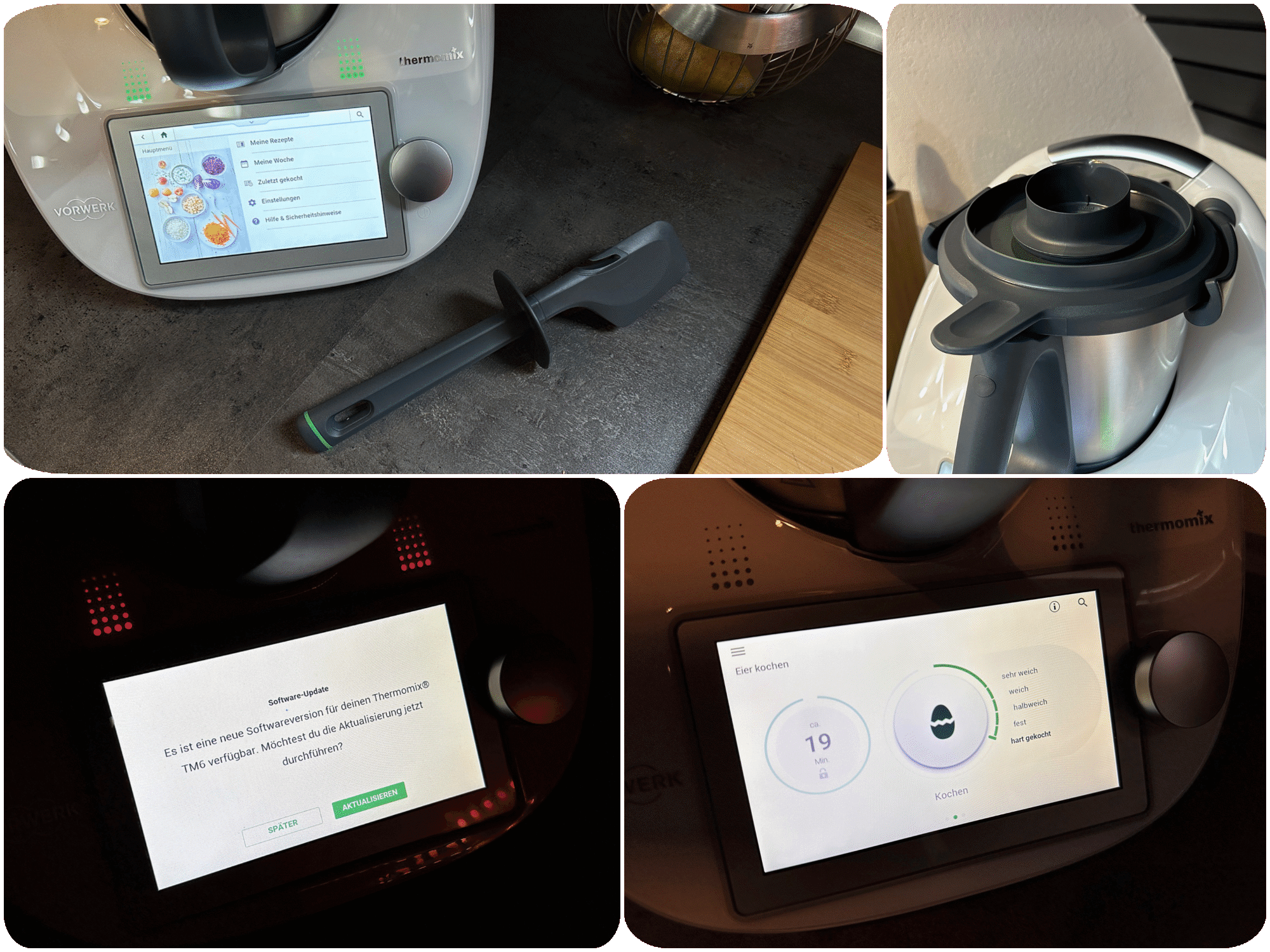 Vorwerk Thermomix TM6 Küchenmaschine mit Kochfunktion, 6,5 L, silber