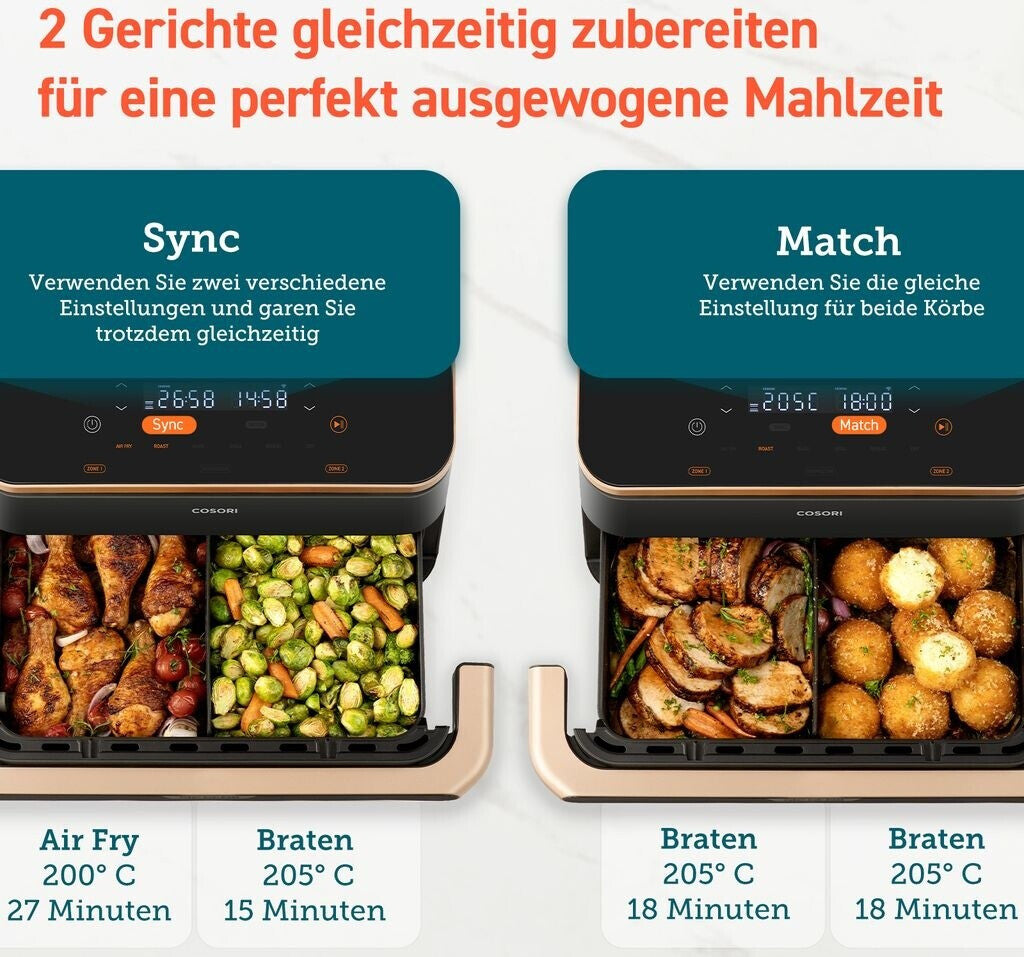 COSORI CAF-TF101 Dual Blaze TwinFry Chef CAF-TF101S-AEUR
