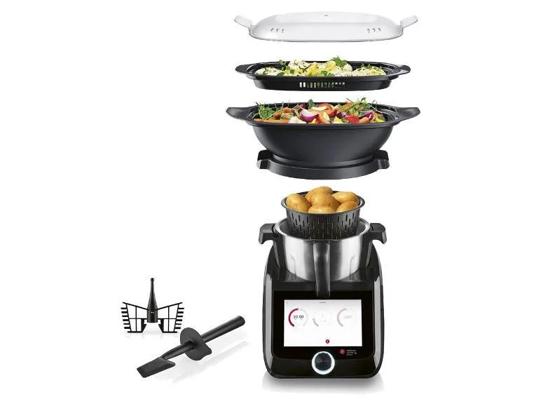 Silvercrest Monsieur Cuisine Smart Küchenmaschine mit Kochfunktion, 8-Zoll-Touchscreen, 3 L
