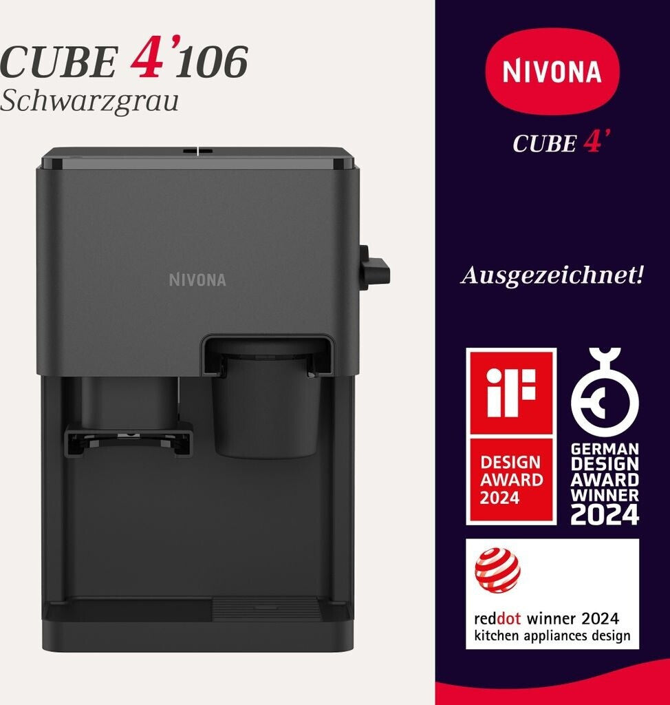 Nivona Cube Kaffee-Vollautomat 4106 Kaffee-Vollautomat schwarz grau